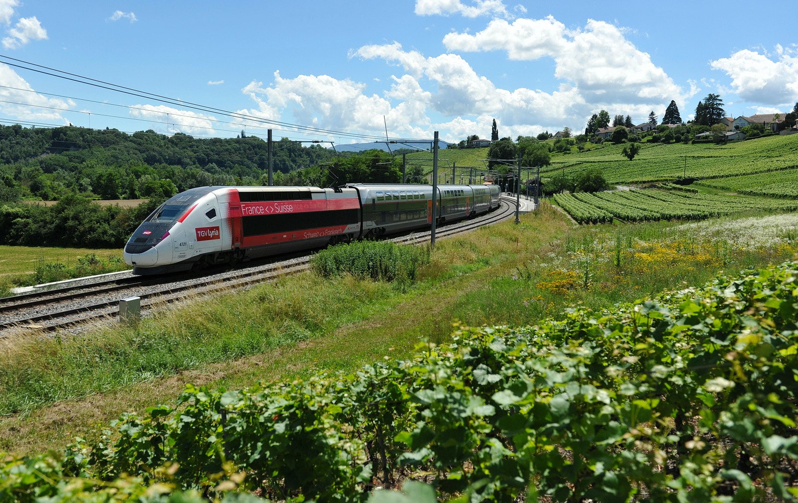 tgv lyria train spring summer nature