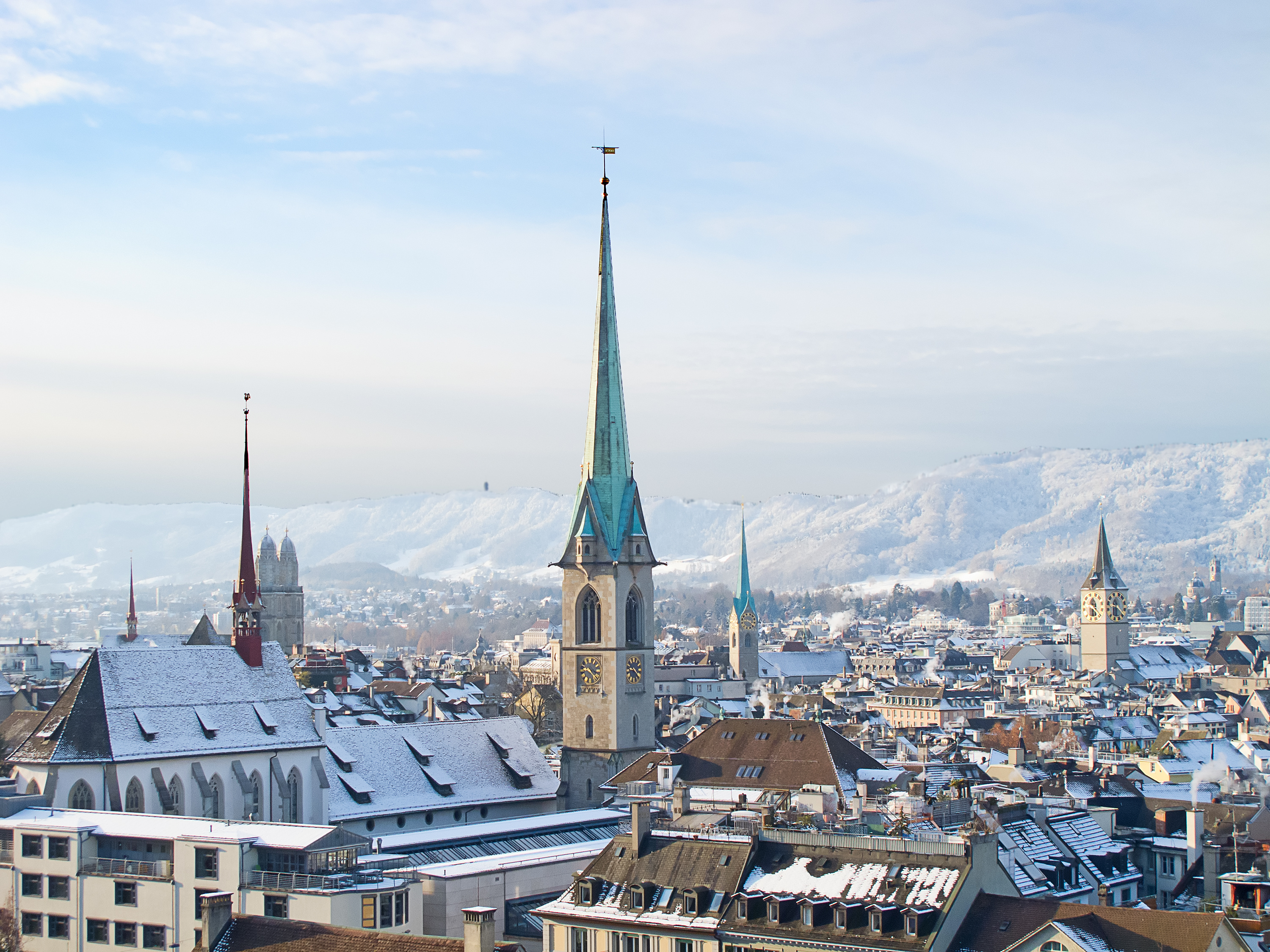 Zurich sous la neige