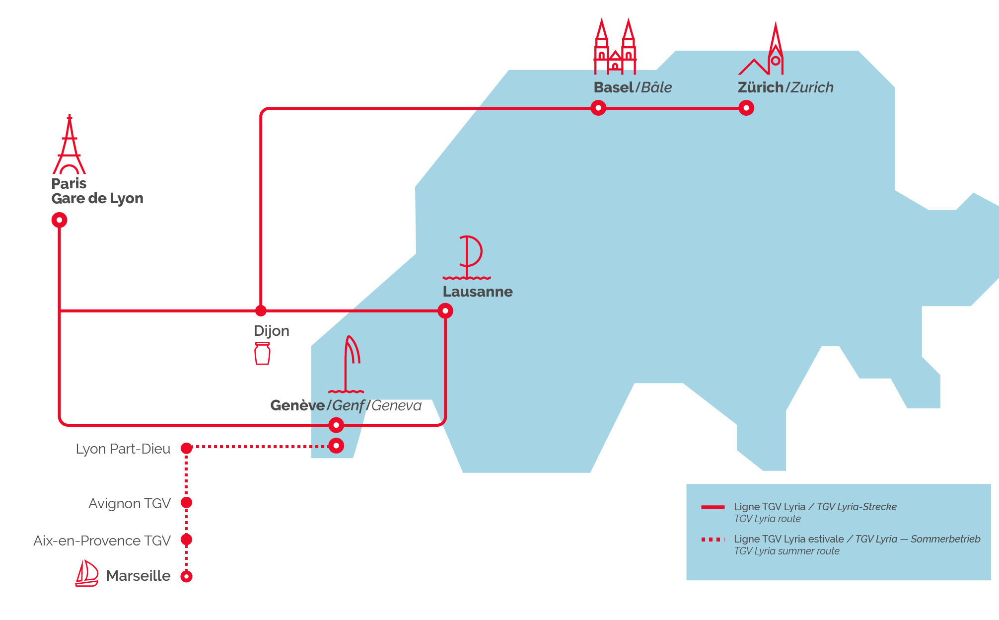 tgv lyria map all our routes