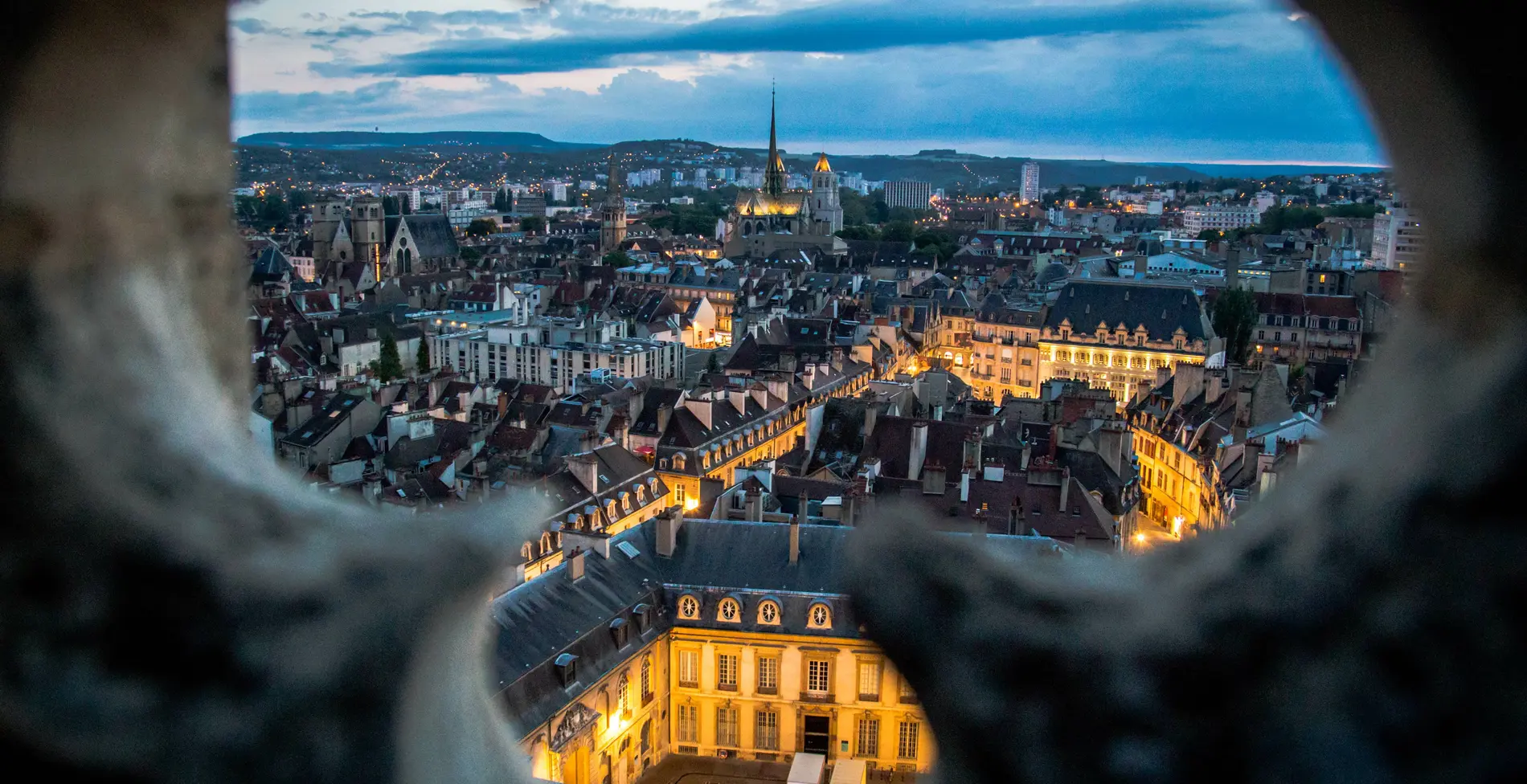 tgv lyria dijon france cathedral view