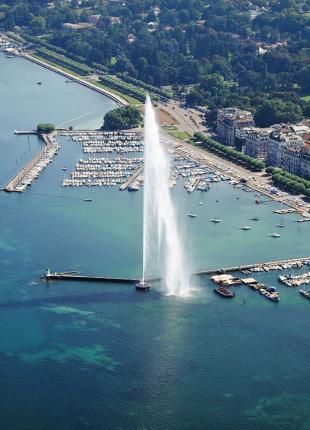TGV Lyria - Geneva water jet
