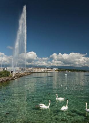TGV Lyria - Geneva water jet