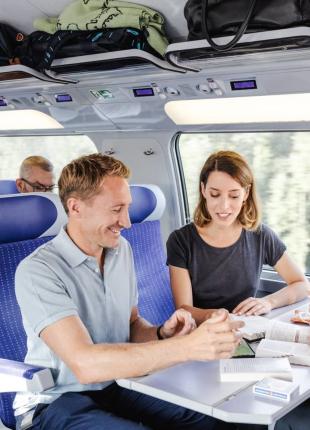 tgv lyria group of friends travelling in Standard class