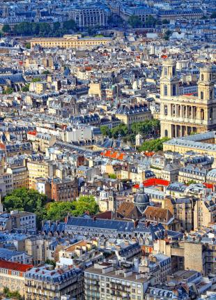 Vue aérienne de la ville de Rennes