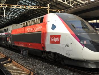 tgv lyria train at station