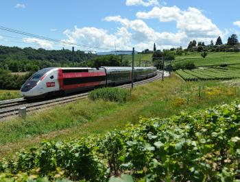 tgv lyria train spring summer nature