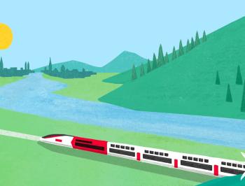 tgv lyria train zurich illustration