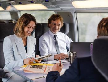 tgv lyria business travellers in the train