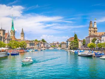 tgv lyria zurich city center river limmat