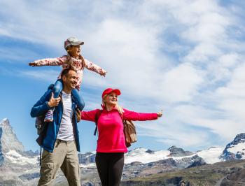 tgv lyria family in swiss mountains 