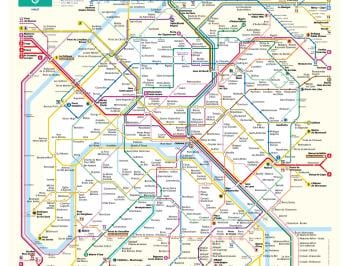 Plan de métros de Paris