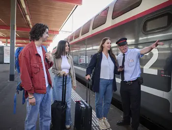 TGV Lyria embarquement quai train gare