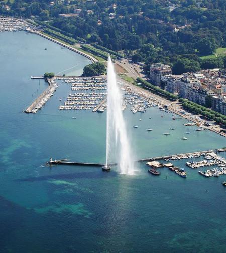 TGV Lyria - Geneva water jet