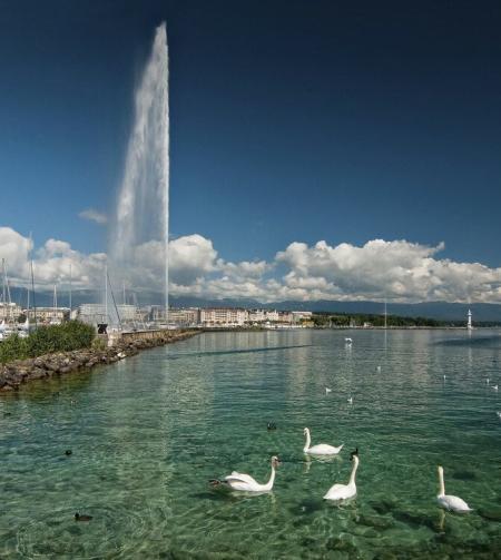 TGV Lyria - Geneva water jet