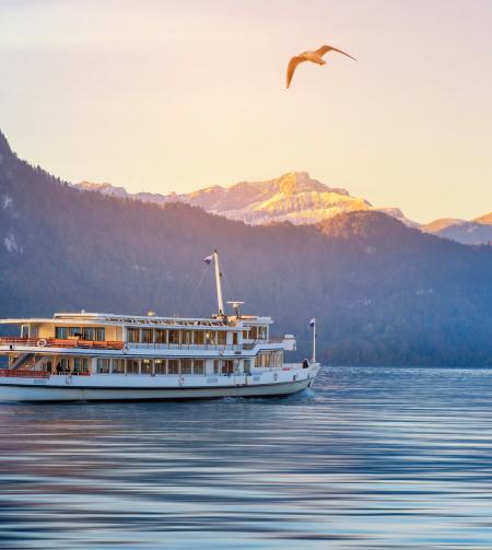 tgv lyria boat on swiss lake