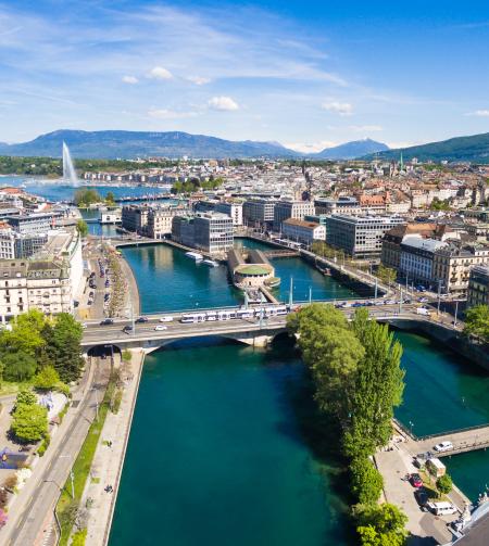 tgv lyria aerial view leman lake geneva