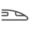 tgv lyria train profile grey icon