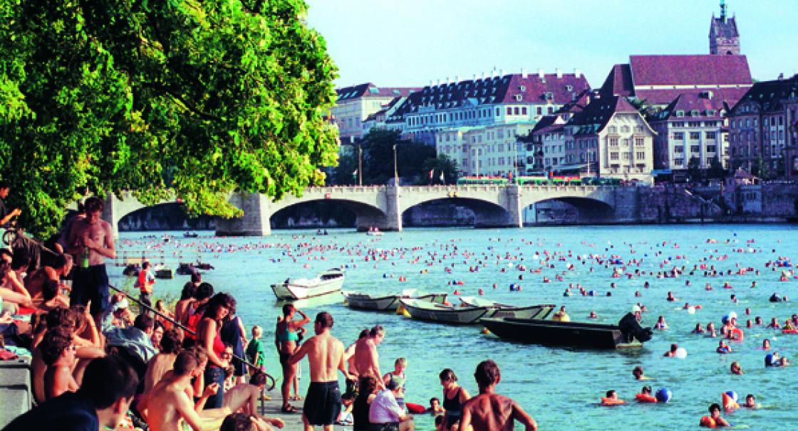 Rhine view in Basel