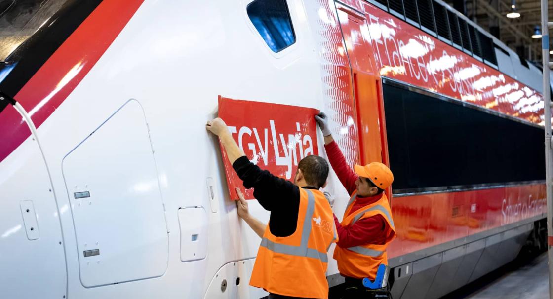 New 2020 design of the TGV Lyria train
