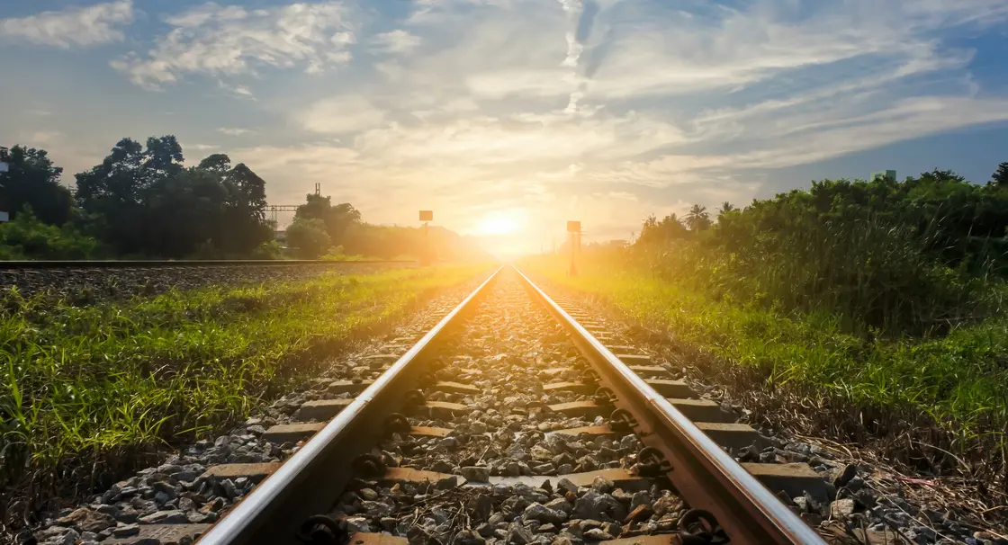tgv lyria csr train track sunset