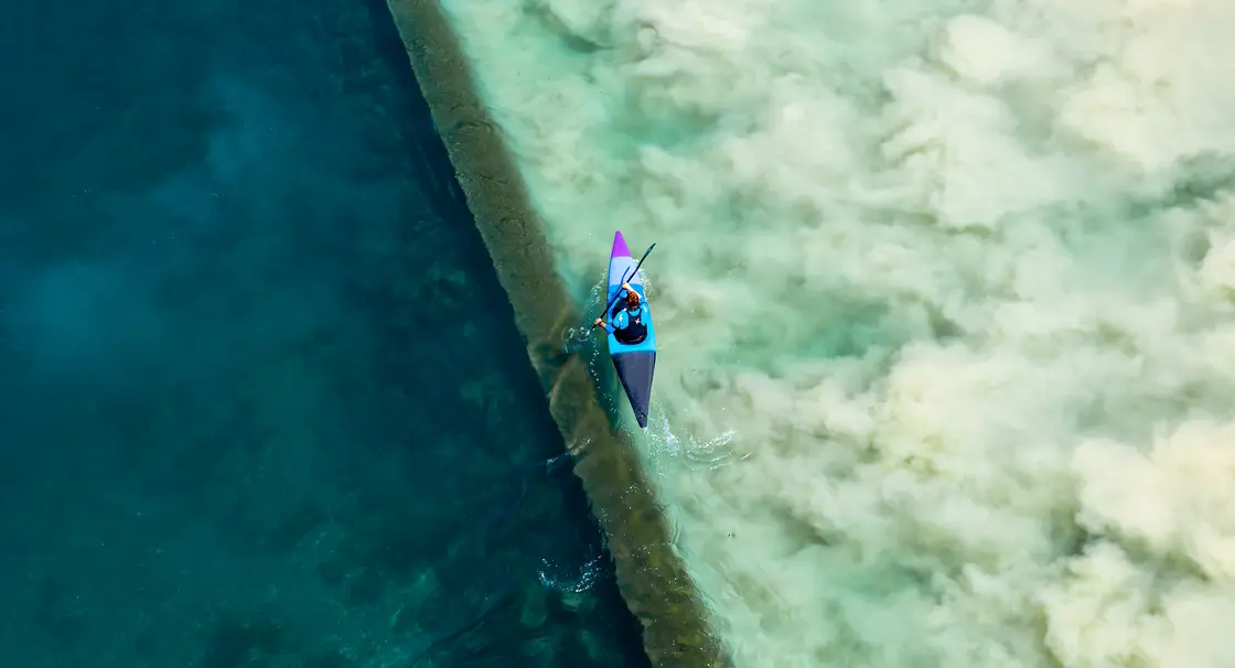 Jonction du Rhone et du lac à Genève