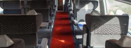 TGV Lyria - Train seats in a 1st class coach for BUSINESS 1ERE and STANDARD 1ERE
